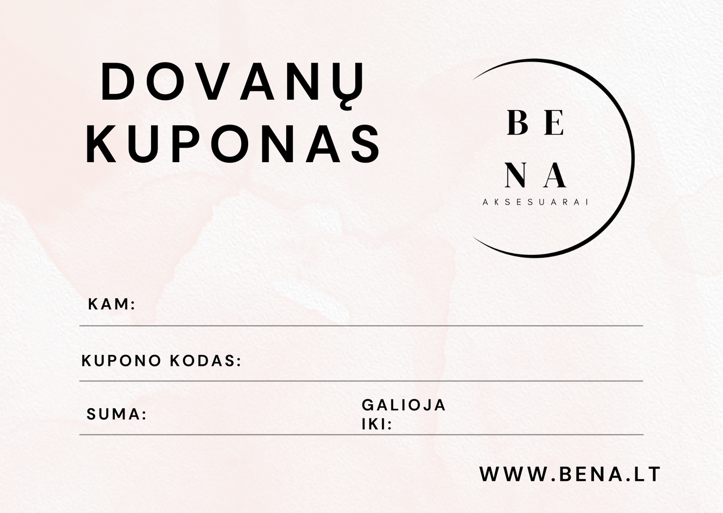 BENA dovanų kuponas